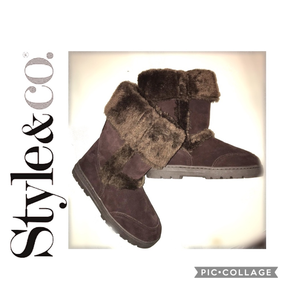 STYLE & CO WMNS “WITTY” CUFF CALF BOOTS SZ 9